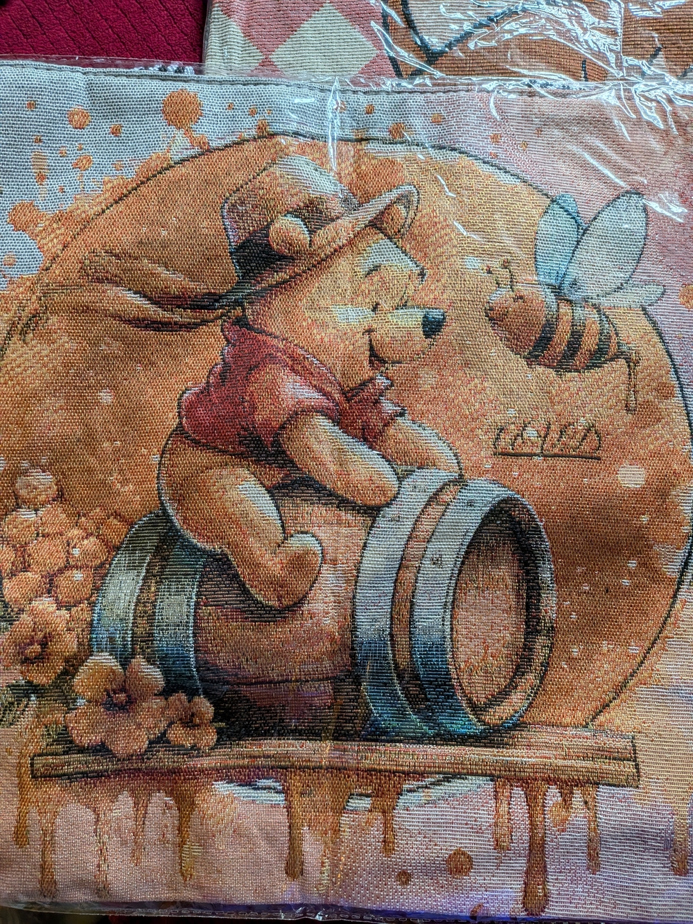 Winnie the Pooh Honey Barrel Large Tote - Orange/Tan